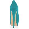 imageFSJ Women Extreme High Stiletto Heels Platform Pumps Slip On Pointed Toe Sexy Dress Shoe US Size 415 MTurquoise Floral