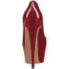imageFSJ Women Extreme High Stiletto Heels Platform Pumps Slip On Pointed Toe Sexy Dress Shoe US Size 415 MWine Red