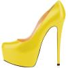 imageFSJ Women Extreme High Stiletto Heels Platform Pumps Slip On Pointed Toe Sexy Dress Shoe US Size 415 MYellow