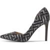 imageFSJ Women Formal Pointed Toe Dress Shoes DOrsay High Heels Sexy Stiletto Formal Pumps Size 415 USBlack Grey Crystals