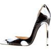 imageFSJ Women Formal Pointed Toe Dress Shoes DOrsay High Heels Sexy Stiletto Formal Pumps Size 415 USFeather
