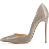 imageFSJ Women Formal Pointed Toe Dress Shoes DOrsay High Heels Sexy Stiletto Formal Pumps Size 415 USGrey