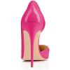 imageFSJ Women Formal Pointed Toe Dress Shoes DOrsay High Heels Sexy Stiletto Formal Pumps Size 415 USHot Pink