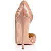 imageFSJ Women Formal Pointed Toe Dress Shoes DOrsay High Heels Sexy Stiletto Formal Pumps Size 415 USNude