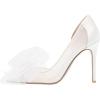 imageFSJ Women Formal Pointed Toe Dress Shoes DOrsay High Heels Sexy Stiletto Formal Pumps Size 415 USWhite