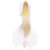 imageFSJ Women Formal Pointed Toe Dress Shoes DOrsay High Heels Sexy Stiletto Formal Pumps Size 415 USWhite