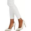 imageFSJ Women Formal Pointed Toe Dress Shoes DOrsay High Heels Sexy Stiletto Formal Pumps Size 415 USWhite Pearls