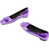imageFSJ Women Glossy Metal Decoration Square Toe Flats Low Heel Slip On Comfy Vacation Walking Ladies Pumps Shoes Size 415 USOrchid