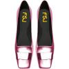 imageFSJ Women Glossy Metal Decoration Square Toe Flats Low Heel Slip On Comfy Vacation Walking Ladies Pumps Shoes Size 415 USPink