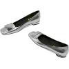 imageFSJ Women Glossy Metal Decoration Square Toe Flats Low Heel Slip On Comfy Vacation Walking Ladies Pumps Shoes Size 415 USSilver