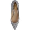 imageFSJ Women Gorgeous Crystal Chunky Low Heel Pump Comfy Slip on Pointed Toe Glitter Dress Party Shoe Size 415 USSilver