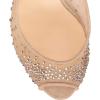 imageFSJ Women Sexy Peep Toe Pumps Mesh Rhinestones Stiletto High Heels Slip On Evening Bridal Party Dress Shoes Size 415 USNude