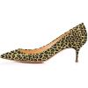 imageFSJ Women Sexy Pumps Leopard Snake Prints Shoes Kitten Low Heels Pointed Toe Size 415 M USLemonleopard