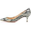imageFSJ Women Sexy Pumps Leopard Snake Prints Shoes Kitten Low Heels Pointed Toe Size 415 M USSnake
