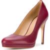 imageFSJ Women Classic Stiletto Heels Platform Pumps Pointed Toe Formal Shoes Office Lady Size 415 USDark Red