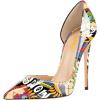 imageFSJ Women Formal Pointed Toe Dress Shoes DOrsay High Heels Sexy Stiletto Formal Pumps Size 415 USCartoon
