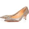 imageFSJ Women Sexy Pumps Leopard Snake Prints Shoes Kitten Low Heels Pointed Toe Size 415 M USLightbrownleopard