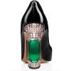 imageFSJ Women Bridal Pointed Toe Chunky Block High Heel Crystal Pumps Slip on Wedding Thick Comfort Evening Dress Shoes Size 415 USBlack
