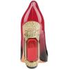 imageFSJ Women Bridal Pointed Toe Chunky Block High Heel Crystal Pumps Slip on Wedding Thick Comfort Evening Dress Shoes Size 415 USBlackRed