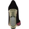 imageFSJ Women Bridal Pointed Toe Chunky Block High Heel Crystal Pumps Slip on Wedding Thick Comfort Evening Dress Shoes Size 415 USBlackrainbow