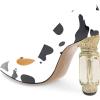 imageFSJ Women Bridal Pointed Toe Chunky Block High Heel Crystal Pumps Slip on Wedding Thick Comfort Evening Dress Shoes Size 415 USCow
