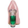 imageFSJ Women Bridal Pointed Toe Chunky Block High Heel Crystal Pumps Slip on Wedding Thick Comfort Evening Dress Shoes Size 415 USPink Patent