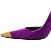 imageFSJ Women Bridal Pointed Toe Chunky Block High Heel Crystal Pumps Slip on Wedding Thick Comfort Evening Dress Shoes Size 415 USPurple