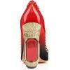 imageFSJ Women Bridal Pointed Toe Chunky Block High Heel Crystal Pumps Slip on Wedding Thick Comfort Evening Dress Shoes Size 415 USRed Gradient