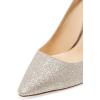 imageFSJ Women Bridal Pointed Toe Chunky Block High Heel Crystal Pumps Slip on Wedding Thick Comfort Evening Dress Shoes Size 415 USSilver Glitter