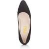 imageFSJ Women Classic Chunky High Heel Closed Round Almond Toe Slip On Formal Office Pumps Size 415 USBlackalmond Toe