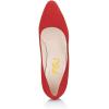 imageFSJ Women Classic Chunky High Heel Closed Round Almond Toe Slip On Formal Office Pumps Size 415 USRedalmond Toe