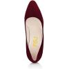 imageFSJ Women Classic Chunky High Heel Closed Round Almond Toe Slip On Formal Office Pumps Size 415 USWinealmond Toe