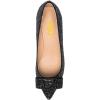 imageFSJ Women Comfy Pointed Toe Bows Pumps Kitten Heel Slip On Party Dress Office Daily Ladies Shoes Size 415 USBlack Glitter