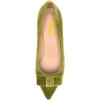 imageFSJ Women Comfy Pointed Toe Bows Pumps Kitten Heel Slip On Party Dress Office Daily Ladies Shoes Size 415 USOlive Velvet