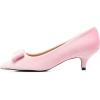 imageFSJ Women Comfy Pointed Toe Bows Pumps Kitten Heel Slip On Party Dress Office Daily Ladies Shoes Size 415 USPink Velvet