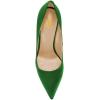 imageFSJ Women Elegant Satin High Heels Pumps Pointed Toe Stilettos Slip On Formal Shoes Size 415 USGreen