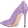 imageFSJ Women Elegant Satin High Heels Pumps Pointed Toe Stilettos Slip On Formal Shoes Size 415 USLilac