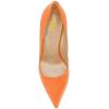 imageFSJ Women Elegant Satin High Heels Pumps Pointed Toe Stilettos Slip On Formal Shoes Size 415 USOrange