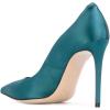 imageFSJ Women Elegant Satin High Heels Pumps Pointed Toe Stilettos Slip On Formal Shoes Size 415 USTurquoise