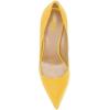 imageFSJ Women Elegant Satin High Heels Pumps Pointed Toe Stilettos Slip On Formal Shoes Size 415 USYellow