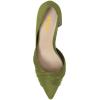 imageFSJ Women Low Kitten Heels Pointed Toe Slip on Pumps DOrsay Pleated Satin Evening Party Dress Office Shoes Size 415 USOlive