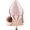 imageFSJ Women Low Kitten Heels Pointed Toe Slip on Pumps DOrsay Pleated Satin Evening Party Dress Office Shoes Size 415 USPink Closed Toe