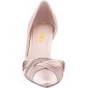 imageFSJ Women Low Kitten Heels Pointed Toe Slip on Pumps DOrsay Pleated Satin Evening Party Dress Office Shoes Size 415 USPink Closed Toe