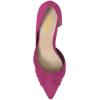imageFSJ Women Low Kitten Heels Pointed Toe Slip on Pumps DOrsay Pleated Satin Evening Party Dress Office Shoes Size 415 USVioletred