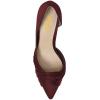 imageFSJ Women Low Kitten Heels Pointed Toe Slip on Pumps DOrsay Pleated Satin Evening Party Dress Office Shoes Size 415 USWinered