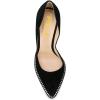 imageFSJ Women Sexy High Heels Slide Pumps Pointed Toe Studded Stiletto Party Evening Dress Shoes Size 415 USBlack Suede
