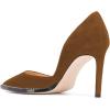 imageFSJ Women Sexy High Heels Slide Pumps Pointed Toe Studded Stiletto Party Evening Dress Shoes Size 415 USBrown Suede