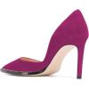 imageFSJ Women Sexy High Heels Slide Pumps Pointed Toe Studded Stiletto Party Evening Dress Shoes Size 415 USDeep Pink