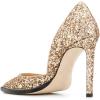 imageFSJ Women Sexy High Heels Slide Pumps Pointed Toe Studded Stiletto Party Evening Dress Shoes Size 415 USGold
