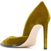 imageFSJ Women Sexy High Heels Slide Pumps Pointed Toe Studded Stiletto Party Evening Dress Shoes Size 415 USLight Olive